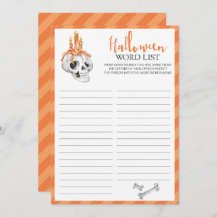 Spooky Halloween Word List Game Cards