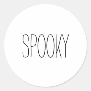 Spooky handwritten typography cute Halloween Classic Round Sticker