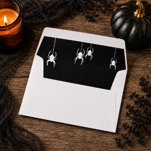 Spooky Hanging Spiders Gothic Halloween Envelope