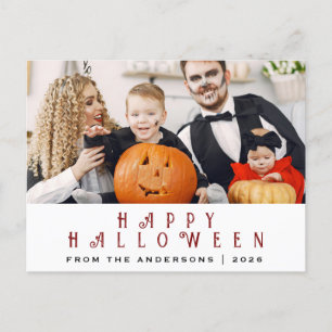 Spooky Happy Halloween 1 Photo Holiday Postcard