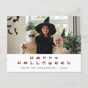 Spooky Happy Halloween 1 Photo Holiday Postcard