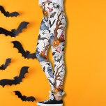 Spooky Happy Halloween Costume<br><div class="desc">A spooky Halloween leggings to complement our Halloween Collection! This pattern featuring creepy trees, bats, Jack o lanterns, ghost witch, spiders, and spider web is perfect for costume parties and neighbourhood trick or treating events. Feel free to message me for any enquiries, I will be happy to help</div>