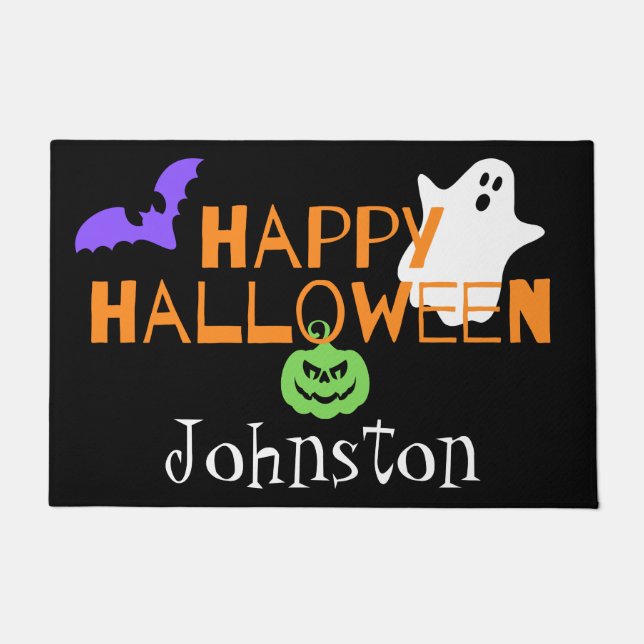 Spooky Happy Halloween Doormat (Front)