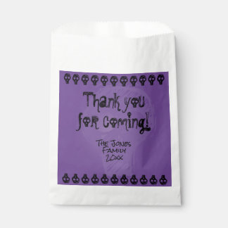 Spooky Happy Halloween Lettering | Purple/Black Favour Bags
