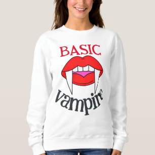 Spooky Happy Halloween party Basic vampire teeth Sweatshirt