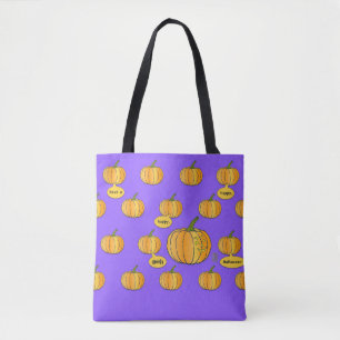 Spooky Happy Halloween Pumpkin Patch Tote Bag