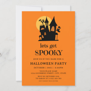 Spooky Haunted House Adult Halloween Costume Party Invitation