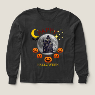 Spooky Haunted House Full Moon Halloween Custom T-