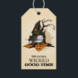 Spooky Haunted House Halloween Favour Gift Tags<br><div class="desc">A spooky haunted house,  ghosts and jack o' lanterns,  these favour tags are fun for a Halloween costume party or kid's birthday party . MATCHING items in our store.</div>