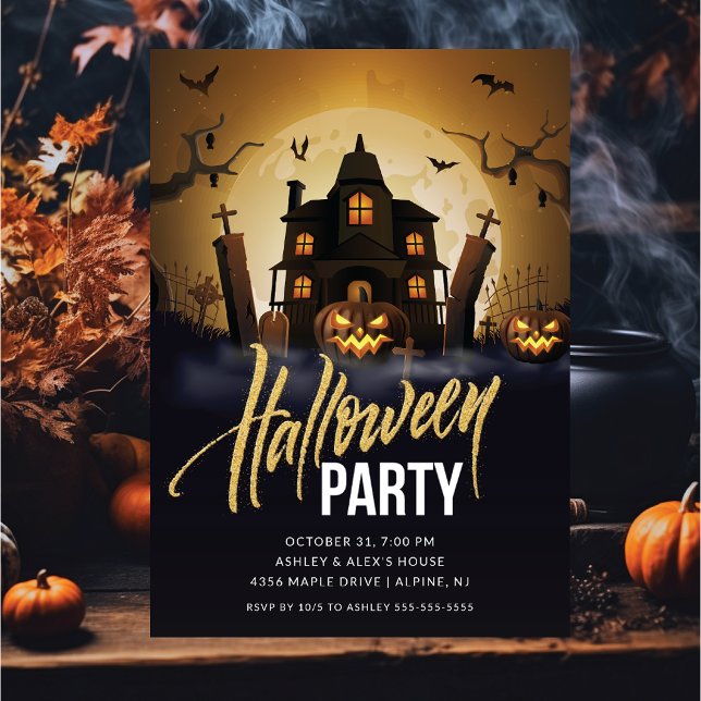 Spooky Haunted House Halloween Invitation (Creator Uploaded)