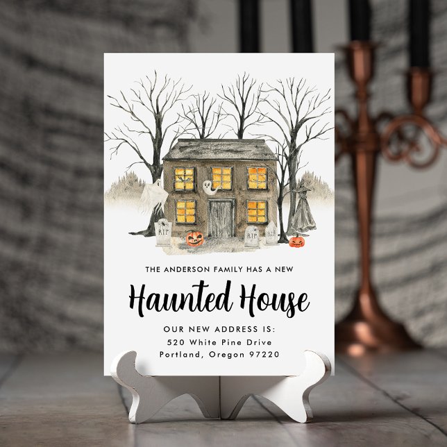 Spooky Haunted House Halloween Moving Announcement (Creator Uploaded)