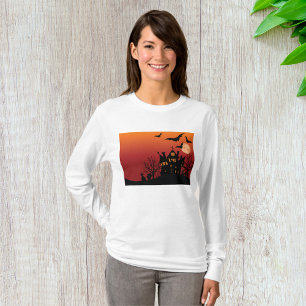 Spooky Haunted House Halloween Night T-Shirt