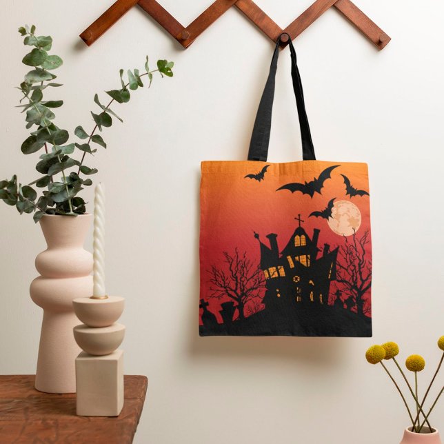 Spooky Haunted House Halloween Night  Tote Bag (Creator Uploaded)