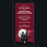 Spooky Haunted House Red Sky Halloween Invitations<br><div class="desc">An eerie haunted house on a red night sky with a white full moon,  fun for Halloween costume party invitations,  scary kid's birthday party invitations,  adult Halloween costume party invitations,  just change the wording to fit your occasion. For thicker papers,  consider the Matte Paper.</div>