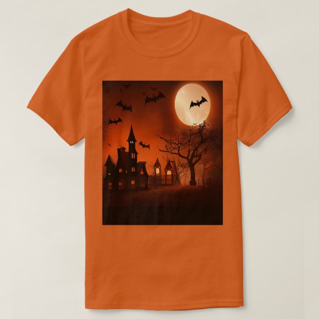 Spooky Haunted House  T-Shirt (Design Front)