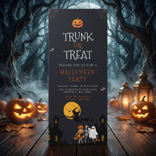 Spooky Haunted House Trunk or Treat Halloween Invitation