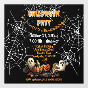 🎃 Spooky Haunted House Window Cling 👻🕷️