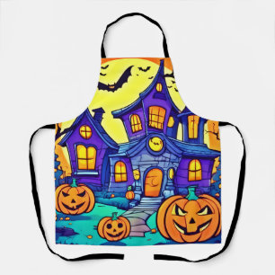 Spooky Haunted Mansion Art Apron