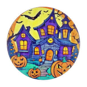 Spooky Haunted Mansion Art Cutting Board