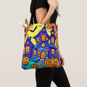 Spooky Haunted Mansion Art Tote Bag