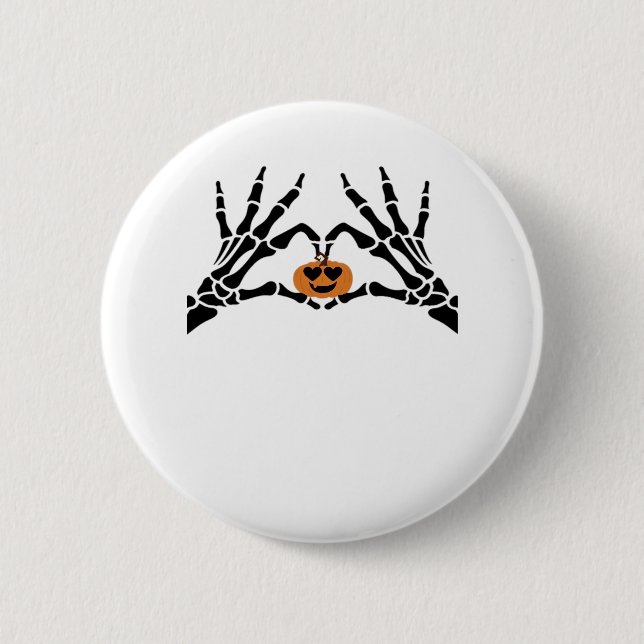 Spooky Heart Hands Classic 6 Cm Round Badge (Front)