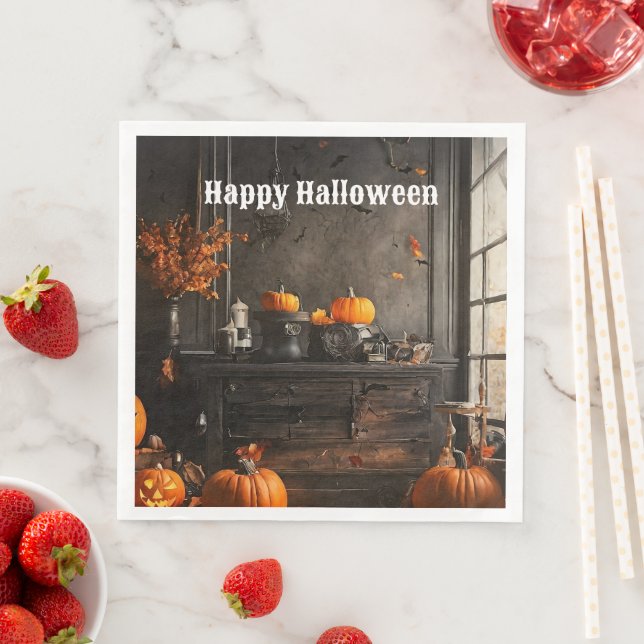 Spooky Home Halloween Collection Napkin (Insitu)