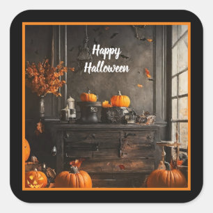 Spooky Home Halloween Collection Square Sticker