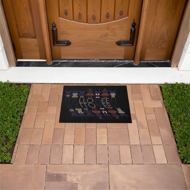 Spooky Horror Stick Cross Halloween Monsters Doormat (Outdoor)