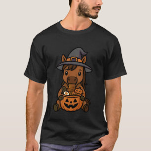 Spooky Horse Pumpkin Japanese Ramen Noodles T-Shirt