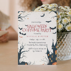 Spooky House and Forest Halloween Costume Party  Invitation