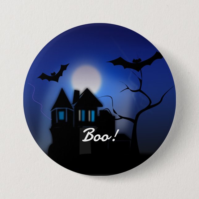 Spooky House, Boo! 7.5 Cm Round Badge (Front)