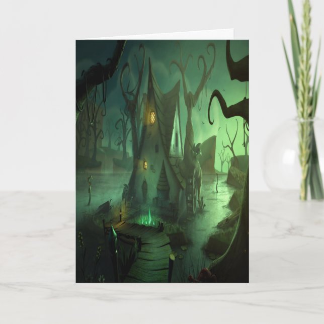 Spooky House Halloween Card (Front)