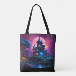Spooky House on Halloween Hill Tote Bag