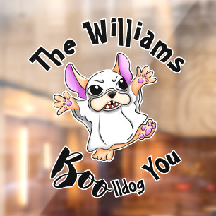 Spooky Hugs: Cute Bulldog Boo ghost Halloween