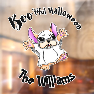 Spooky Hugs: Cute Bulldog Boo ghost Halloween