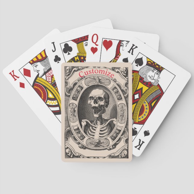 Spooky Human Skull Thunder_Cove  Playing Cards (Back)