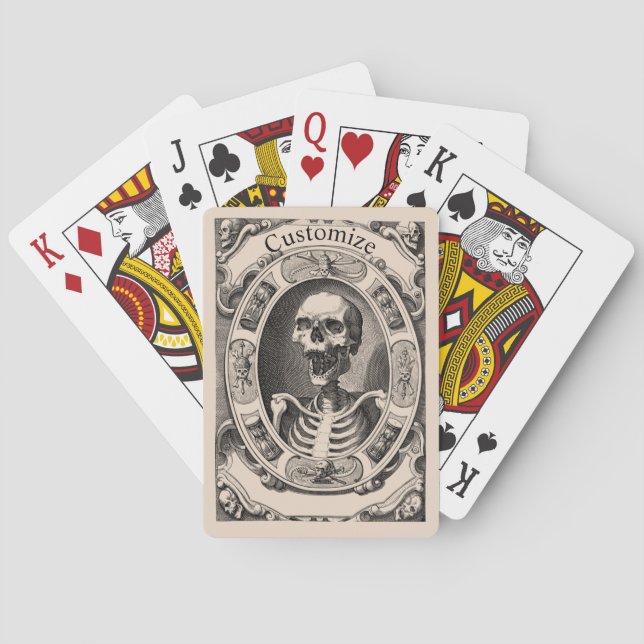 Spooky Human Skull Thunder_Cove Playing Cards (Back)