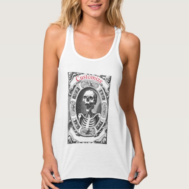 Spooky Human Skull Thunder_Cove Singlet (Front)