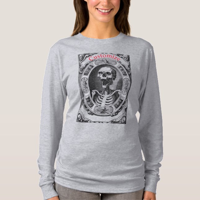 Spooky Human Skull Thunder_Cove T-Shirt (Front)