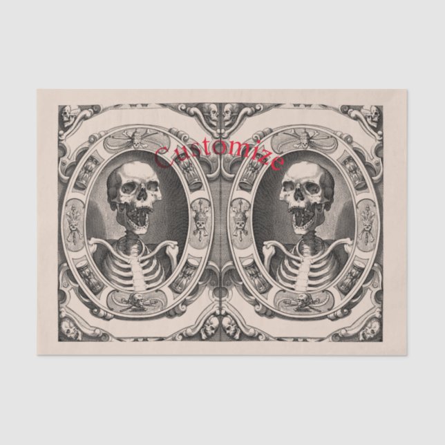 Spooky Human Skull Thunder_Cove  Tissue Paper (Front)