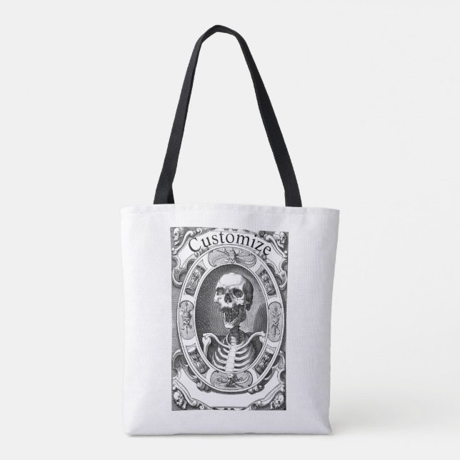 Spooky Human Skull Thunder_Cove  Tote Bag (Back)