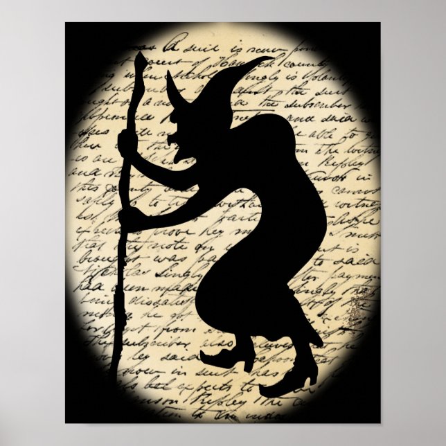 Spooky Hunched Witch Poster (Front)