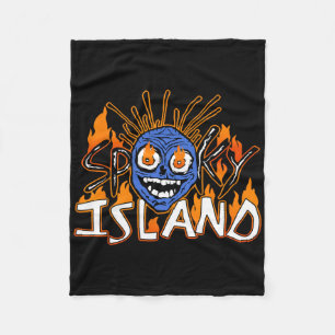 Spooky Island Amusement Park Island Resort Hallowe Fleece Blanket
