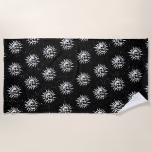 Spooky Island Est 2002 Amusement Park Skull Beach Towel
