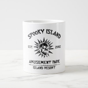 Spooky Island Est 2002 Amusement Park Skull Large Coffee Mug