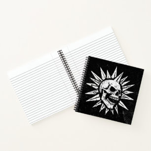 Spooky Island Est 2002 Amusement Park Skull Notebook