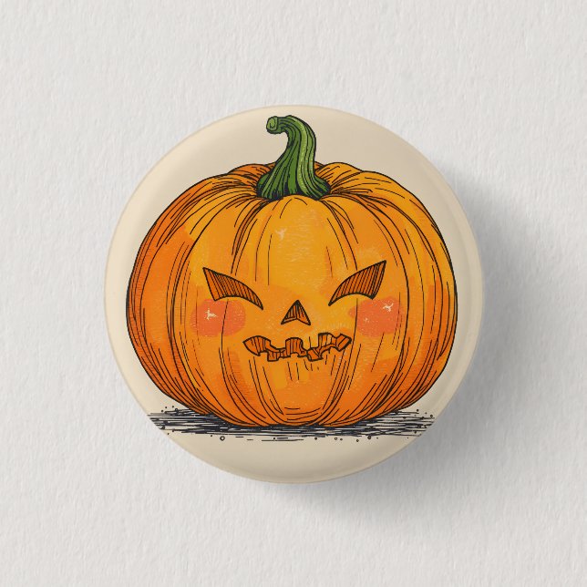 Spooky Jack O' Lantern 3 Cm Round Badge (Front)