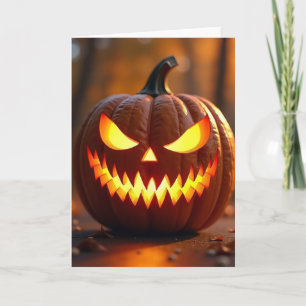 Spooky Jack O Lantern Card