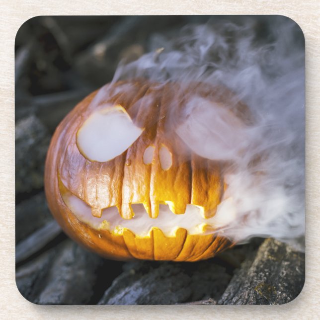 Spooky Jack-o-lantern Coaster (Front)