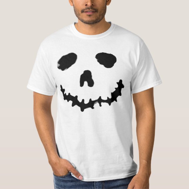 Spooky Jack-o-lantern Ghost Face Shirt (Front)